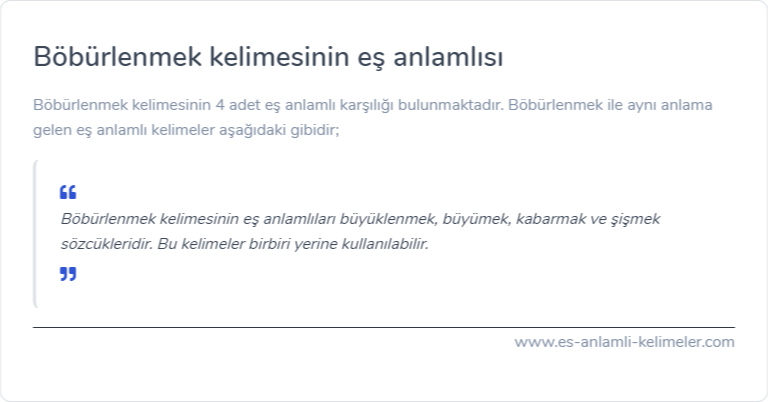 Böbürlenmek eş anlamlısı ne?