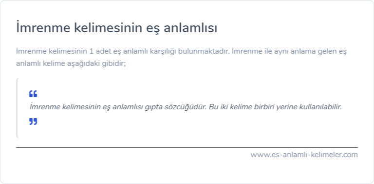 İmrenme eş anlamlısı nedir?